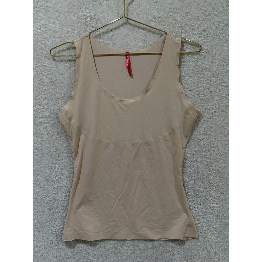 Spanx Large Cami Tank Top Smoothing Shaping Camisole Slims Shapewear Nude